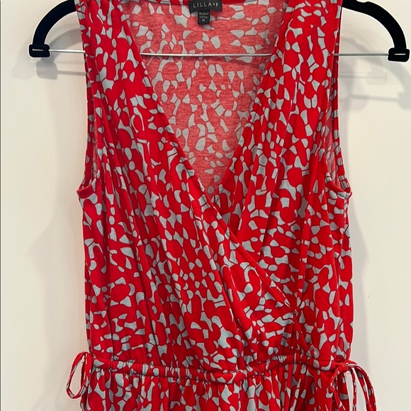 Lilla P Red and White Ruffled Wrap Sundress - Picture 3 of 4